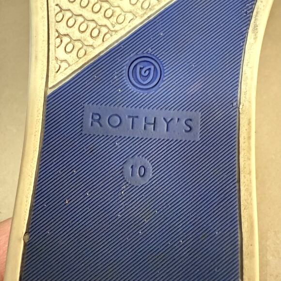 Rothys The Original Slip On City Sneakers Maritime Blue Tiger Print Retired 10‎ - Picture 12 of 12